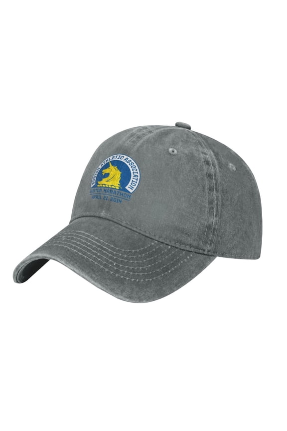 Boston Marathon Logo Hat Adjustable Baseball Cap Cotton Cowboy Hat, Fashionable For Man Woman