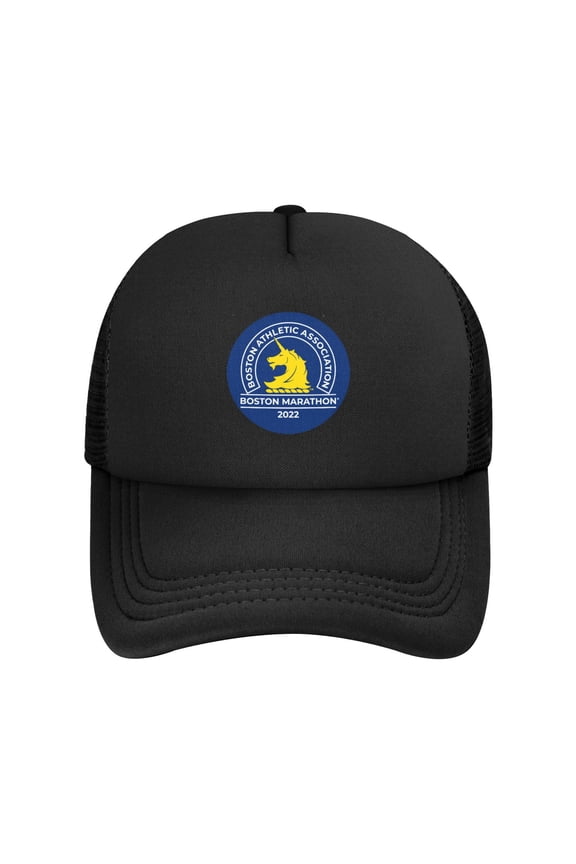 Boston Marathon Solid Color Lightweight Adult Mesh Baseball Cap