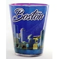 thumbnail image 1 of Boston Massachusetts Blue Skyline Outside Pink Skyline Inside Shot Glass…, 1 of 3
