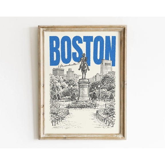 Boston Massachusetts City Travel Wall Decor