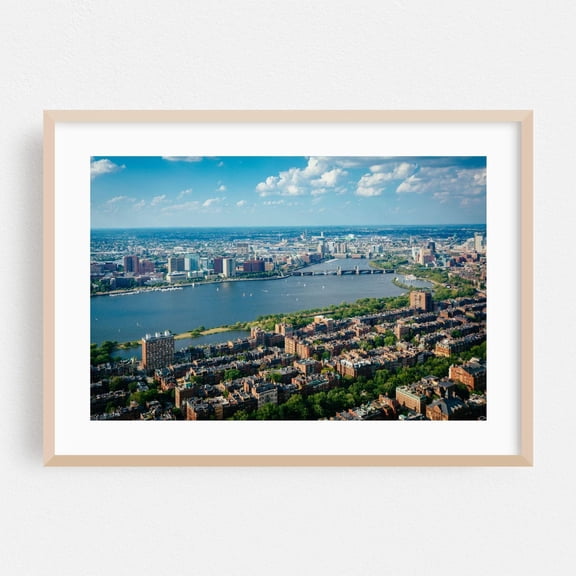 Boston Massachusetts Cityscape Skyline Architecture Bridge Fine Scenic Travel Poster Unframed Paper Print