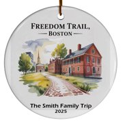 Boston Massachusetts Freedom Trail Christmas Ornament, Collection of City Travel Souvenirs for Family and Friends, Christmas Tree Ornament City Travel, Trips of The Year