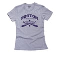 thumbnail image 1 of Boston Massachusetts Rowing - Oars & Stars Women's Cotton Grey T-Shirt, 1 of 2