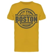 Boston Massachusetts Usa T-Shirt Men -Image by Shutterstock, Male x-Large