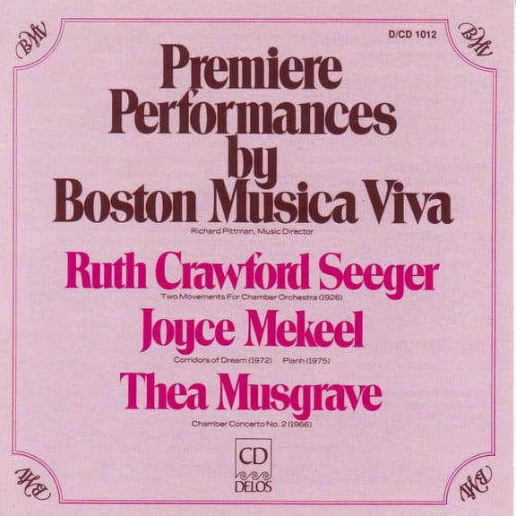 Boston Musica Viva - Premiere Performances - Music & Performance - CD