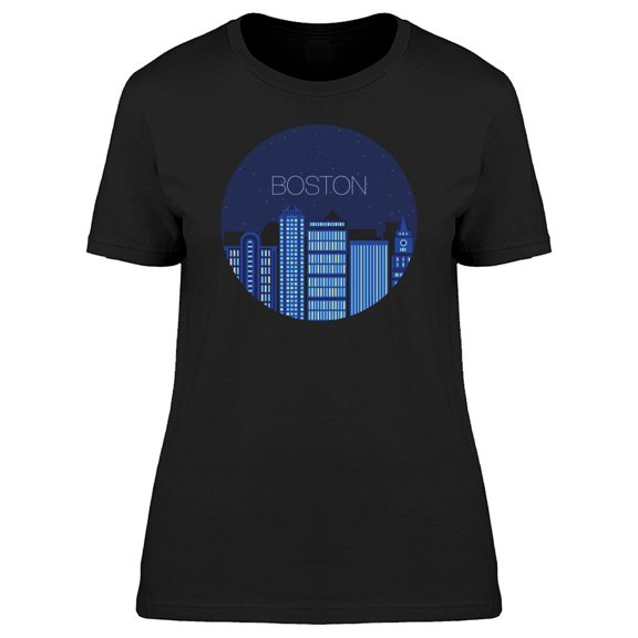 Boston Night Sky T-Shirt Men -Image by Shutterstock, Male Large