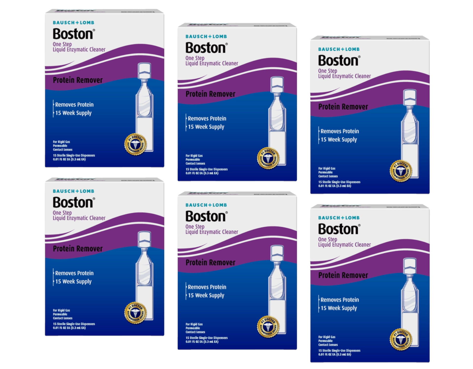 Boston One Step Liquid Enzymatic Cleaner Protein Remover Sterile Single