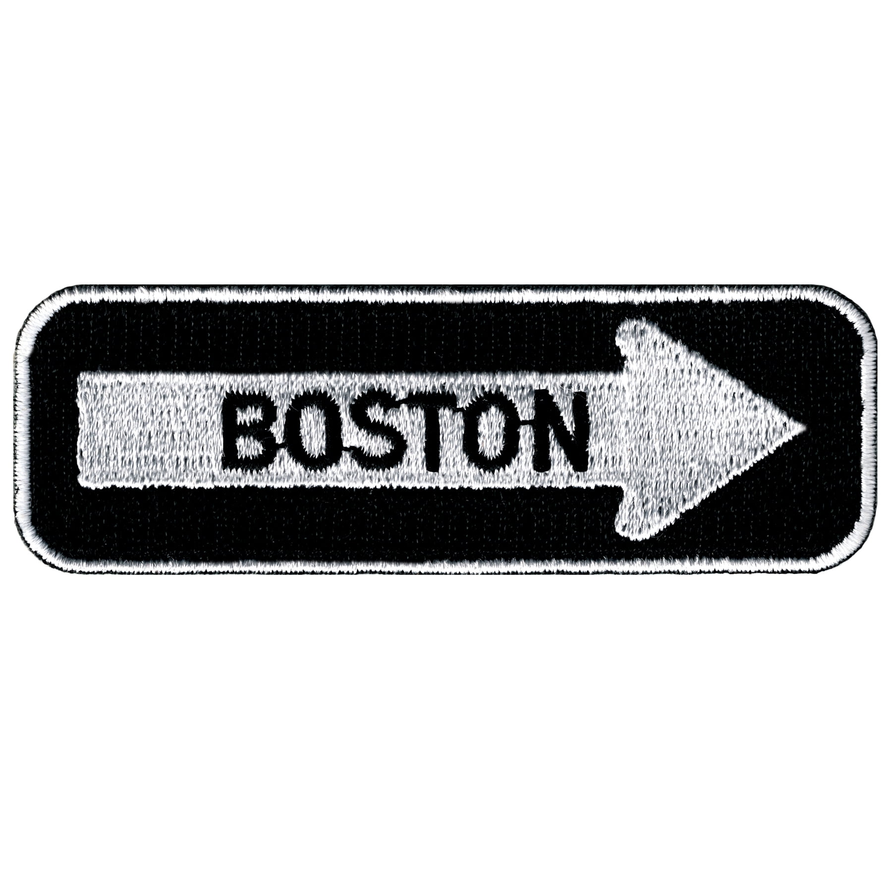 Boston One Way Sign Embroidered Iron-on Patch - Walmart.com
