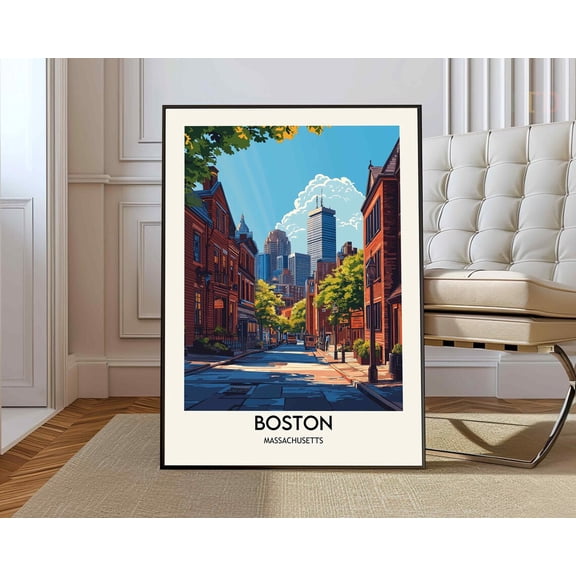 Boston Print, Boston Art Print, Bostonboston Gift, Boston Poster, Boston Skyline, Boston Photography, Boston Massachusettts Wall Art, Modern Wall Decor, 16x24 UNFRAMED