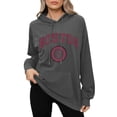 thumbnail image 1 of Boston Print Hoodies for Women Long Sleeve Hooded Sweatshirt Fall Casual Pullover Sweater, 1 of 4