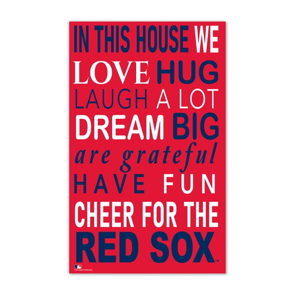 Boston Red Sox 11" x 19" Briteline In This House Sign