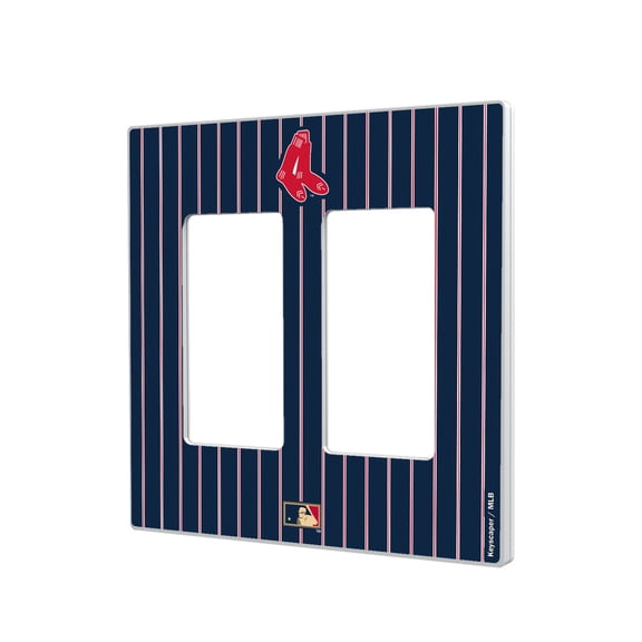 Boston Red Sox 1924-1960 Cooperstown Pinstripe Double Rocker Light Switch Plate