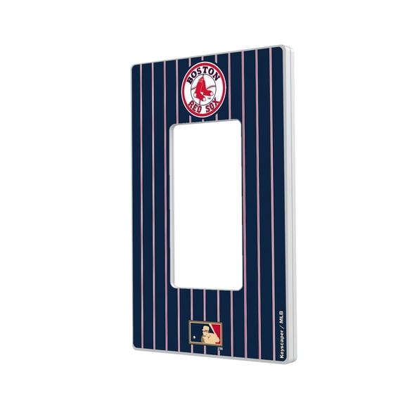 Boston Red Sox 1976-2008 Cooperstown Pinstripe Single Rocker Light Switch Plate