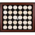 thumbnail image 1 of Boston Red Sox 2018 MLB World Series Champions Mahogany Framed Logo 30-Baseball Display Case, 1 of 1