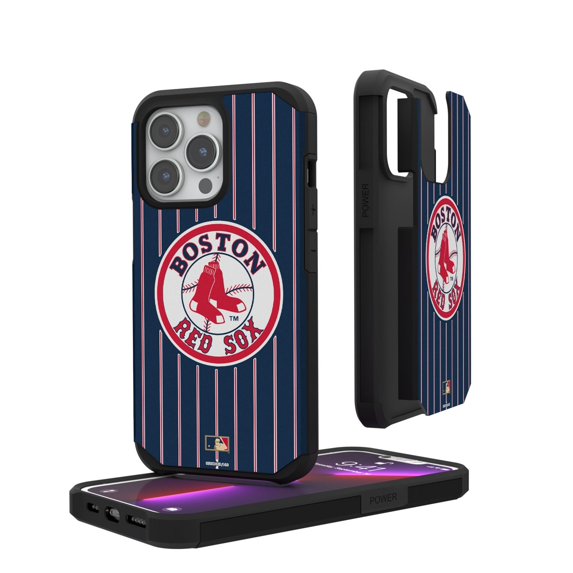 Boston Red Sox Alternate Logo iPhone Pinstripe Cooperstown Design Rugged Case