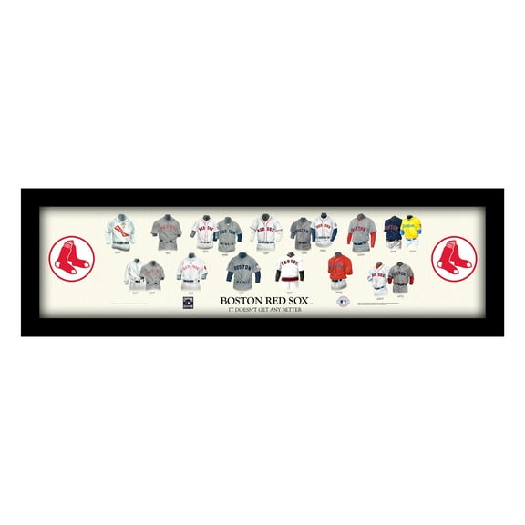 Boston Red Sox Cooperstown Collection Framed Uniform Heritage Art Print