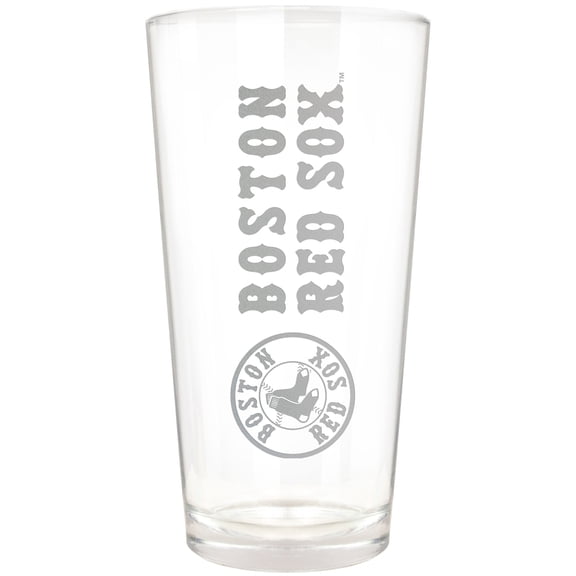 Boston Red Sox Etched 16oz. Vertical Rally Cry Pint Glass