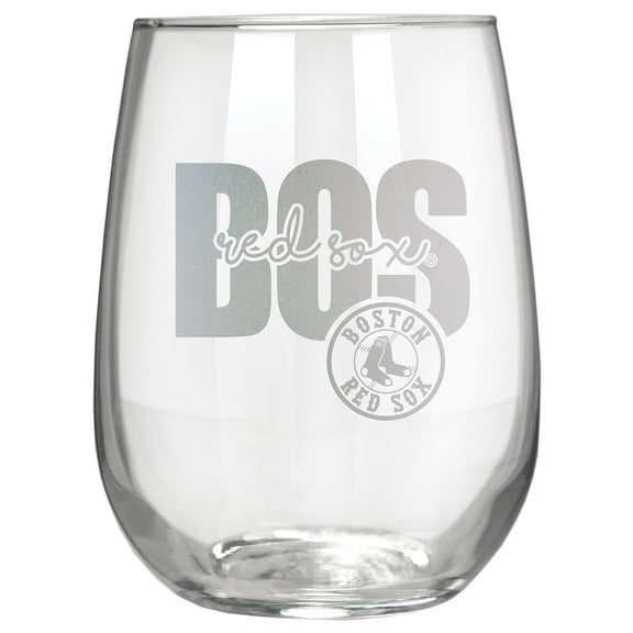 Boston Red Sox Etched 17oz. City Stemless Wine Glass