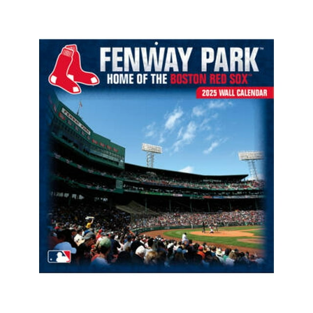 Boston Red Sox Fenway Park 2025 12x12 Stadium Wall Calendar