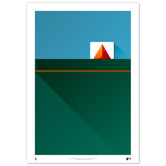 Boston Red Sox Fenway Park 24" x 36" Minimalist Fine Art Print