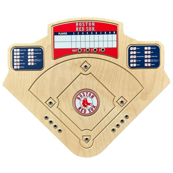 Boston Red Sox Handcrafted Wood Baseball Game