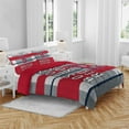 thumbnail image 1 of Boston Red Sox Heathered Stripe 3-Piece Full/Queen Bed Set, 1 of 3