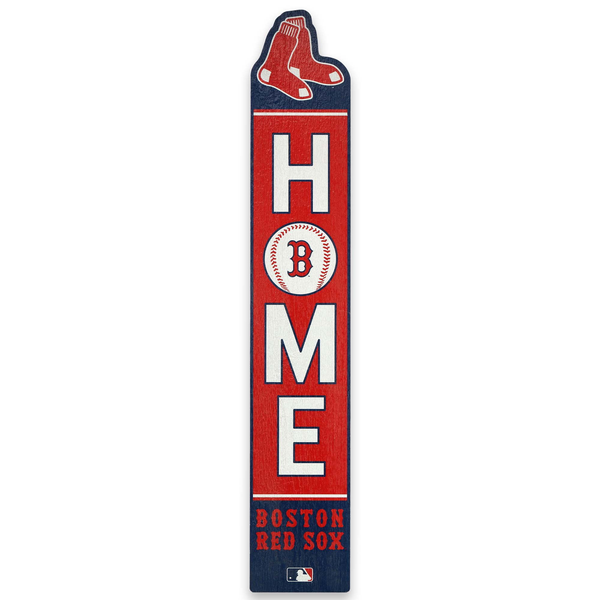 Boston Red Sox Home Porch Vertical Wood Leaner