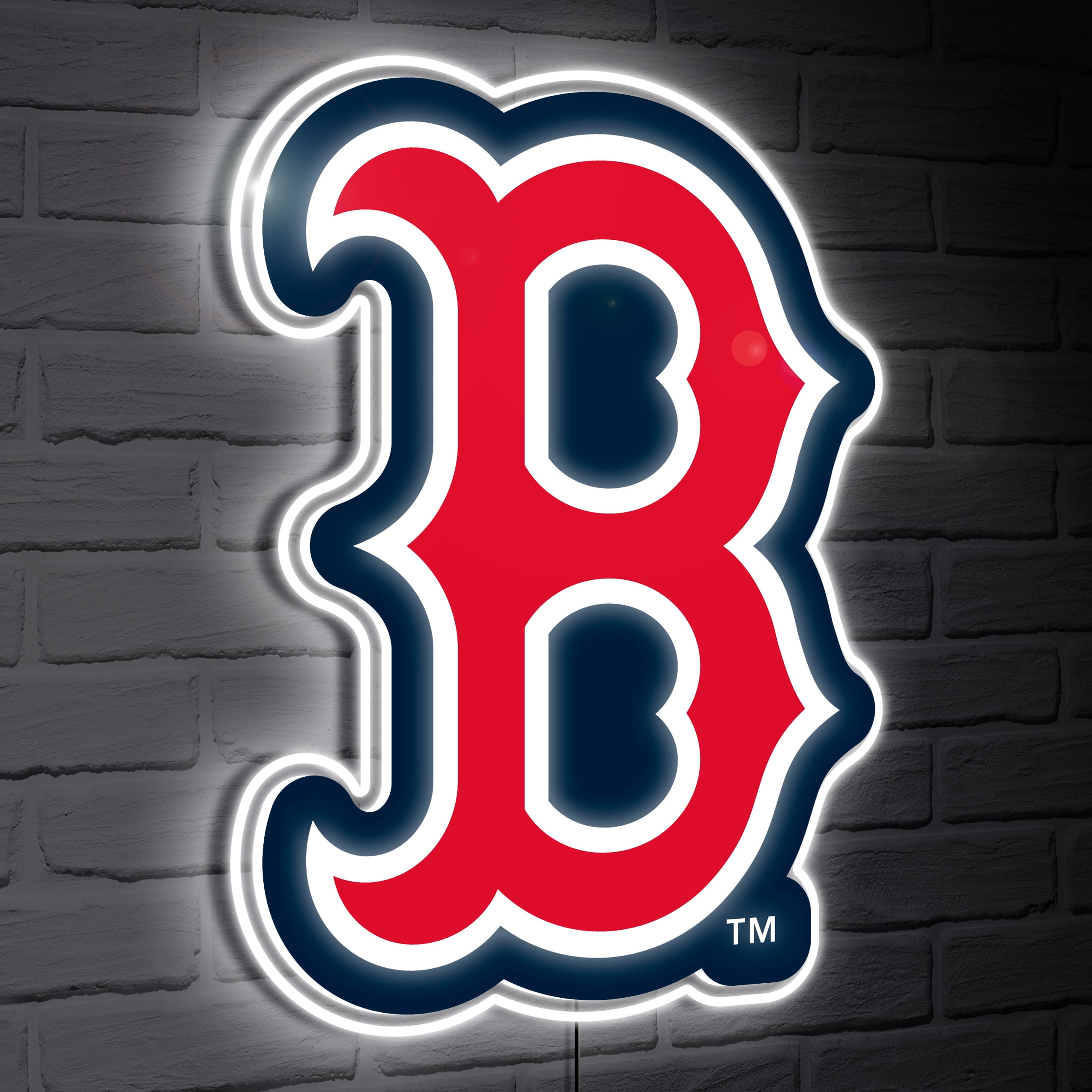 Boston Red Sox LED Team Logo Shaped Lighted Wall Sign - Walmart.com