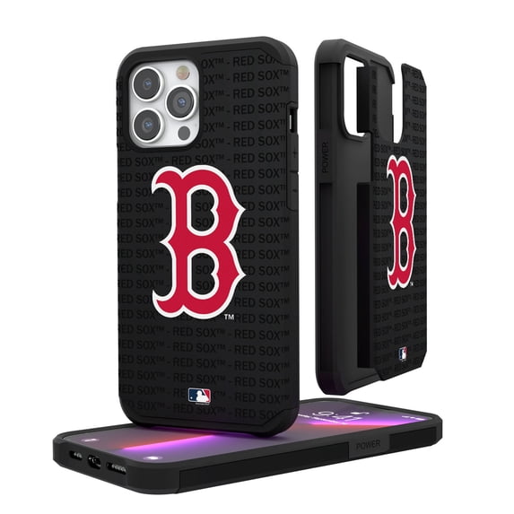 Boston Red Sox iPhone Text Backdrop Rugged Case