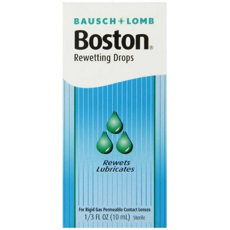 Boston Rewetting Drops for Rigid Gas Permeable Contact Lenses, 1/3 Ounce Bottle