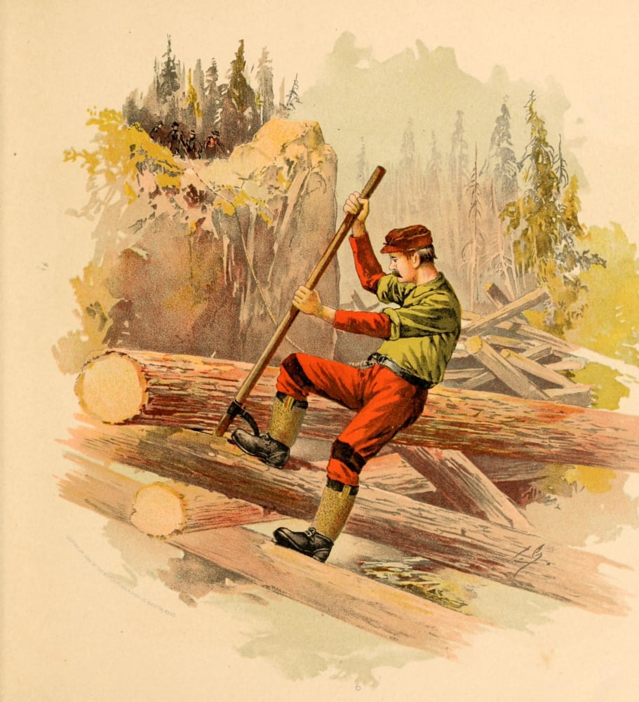 Boston Rubber Shoe Company Catalogue 1896 Lumberjack Canvas Art - Charles Graham (18 x 24)