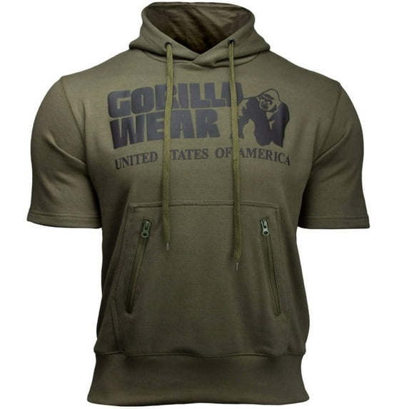 Boston Short Sleeve Hoodie - Army Green