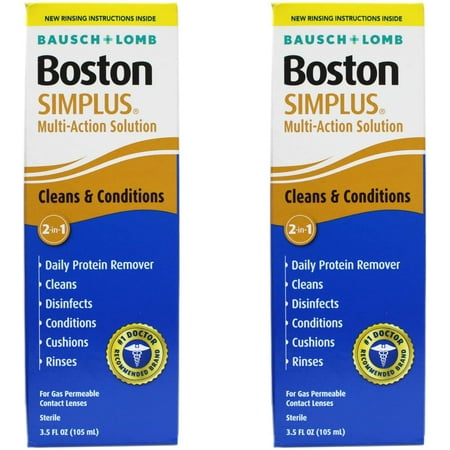 Boston Simplus Multi-Action Solution, 3.5 Fluid Ounce, 2-Pack