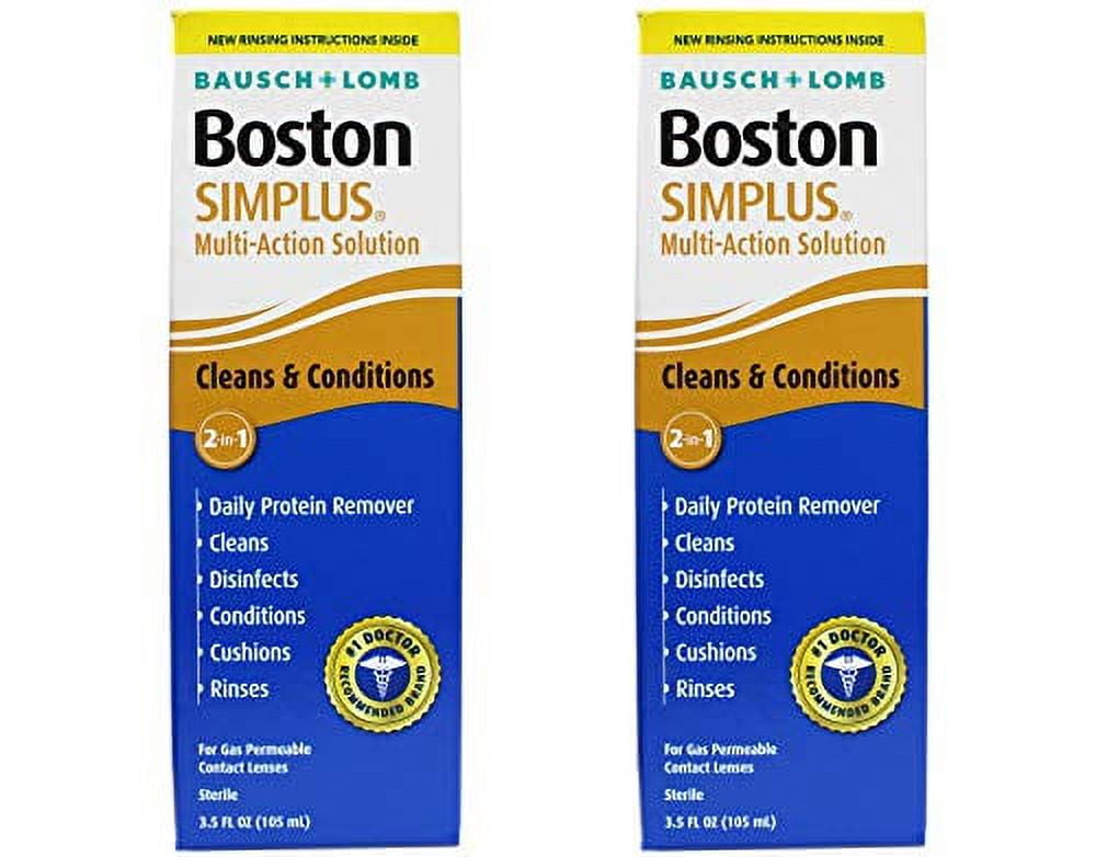 Boston Simplus Eye Conditioning Contact Lens MultiAction Solution, 3.5 Fluid Ounce, 2Pack