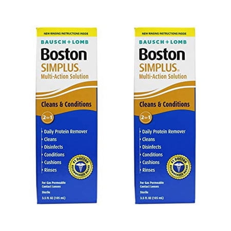 Boston Simplus Multi-Action Solution, 3.5 Fluid Ounce, 2-Pack