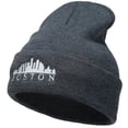 thumbnail image 1 of Boston Skyline Embroidered Cuffed Long Beanie - Dk Grey OSFM, 1 of 5
