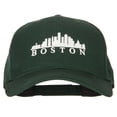 thumbnail image 1 of Boston Skyline Embroidered Solid Cotton Pro Style Cap - Dk Green OSFM, 1 of 5