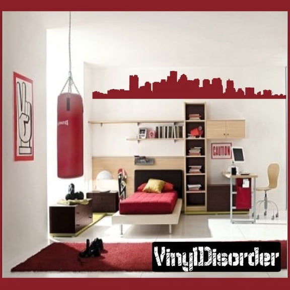 Boston Skyline Wall Decal - 36 Inches
