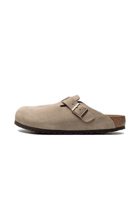 Women's Boston Soft Footbed Suede Leather Clog, 40, Grey