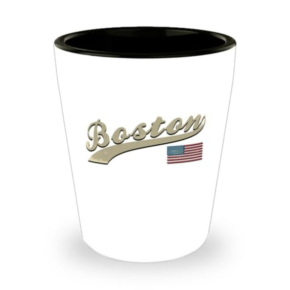 Boston Souvenir Shot Glass 1.5oz | Massachusetts Collectible Mini Glassware