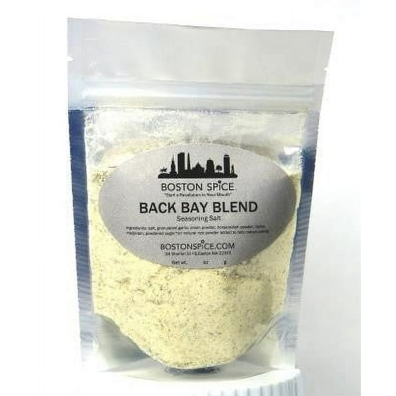 Boston Spice Back Bay Blend Handmade Seasoning Seasoned Salt for Eggs Vegetables Popcorn Poultry French Fries Potatoes Pork Beef Seafood Steak All Foods 1/4 Cup Spice wt 1.7oz/48g