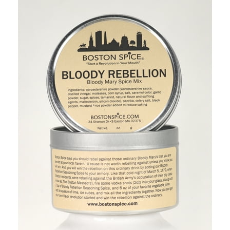 Boston Spice Bloody Rebellion Handmade Make The Best Gourmet Bloody Mary's Cocktail Mix Drink Beverage Seasoning Mix Spice Blend Just Mix with Vodka Vegetable Tomato Juice