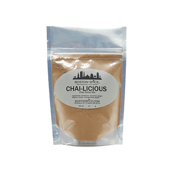 Boston Spice Chai-Licious Indian Handmade Chai Tea Also And As Baking Seasoning Blend Add To Protein Shake Cookies Cupcakes Brownies Bread Cakes Pies Fudge Muffins Coffee Shakes 1/2 Cup Spice 2oz/58g