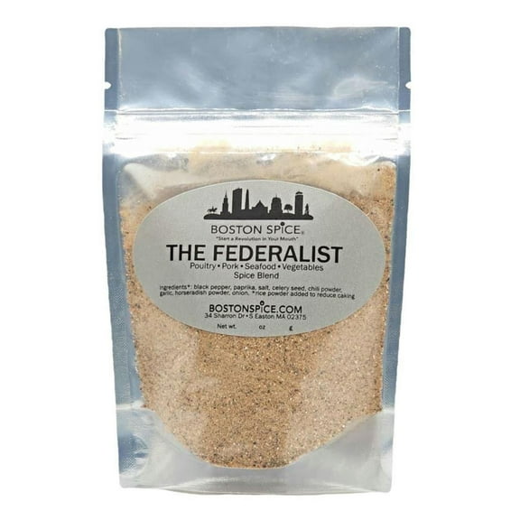 Boston Spice The Federalist Handmade Mix Seasoning Dry Rub Blend Seafood Pork Poultry Vegetables Ribs Wings Chicken Shrimp Smoker BBQ Oven 1/4 Cup Spice wt. 1.2oz/36g