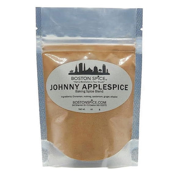 Boston Spice Johnny Applespice Appleseed Baking Spice Blend Pies Cakes Fudge Cupcakes Desserts Apple Pie Pastry Oatmeal Smoothies Cookies 1/2 Cup Spice wt. 1.9oz/55g