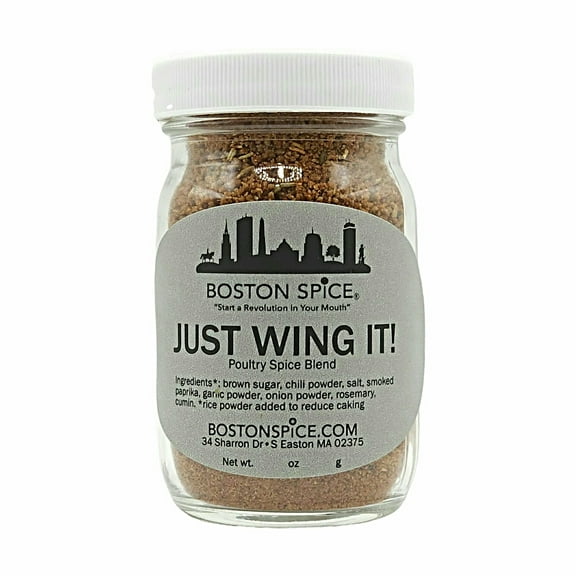 Boston Spice Just Wing It Handmade Gourmet Seasoning Blend Poultry Chicken Legs Wings Thighs Breasts Vegetables for Grilling Smoker Barbecue BBQ Oven Grill Saute 1/2 Cup Spice wt. 2.6oz/74g Jar