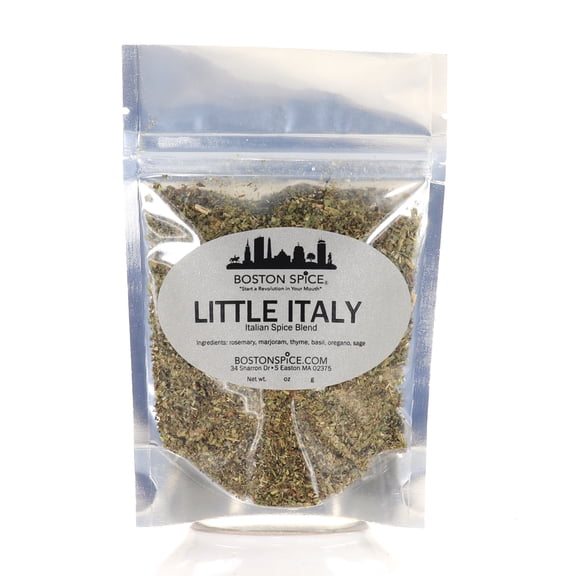 Boston Spice Little Italy Italian Gourmet Seasoning Blend Use In Dips Pasta Sauces Garlic Butter Bread Pizza Vegetables Corn Potatoes Cheese Balls Oils Salad Dressings 1/2 Cup wt. 0.8oz/23g