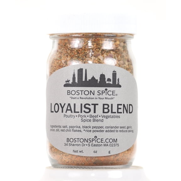 Boston Spice Loyalist Blend Handmade Montreal Steak Seasoning Rub Poultry Chops Pork Vegetables Beef Chicken Turkey Ribs Smoker Grilling BBQ 1/2 Cup Spice wt. 2.4oz/70g Jar