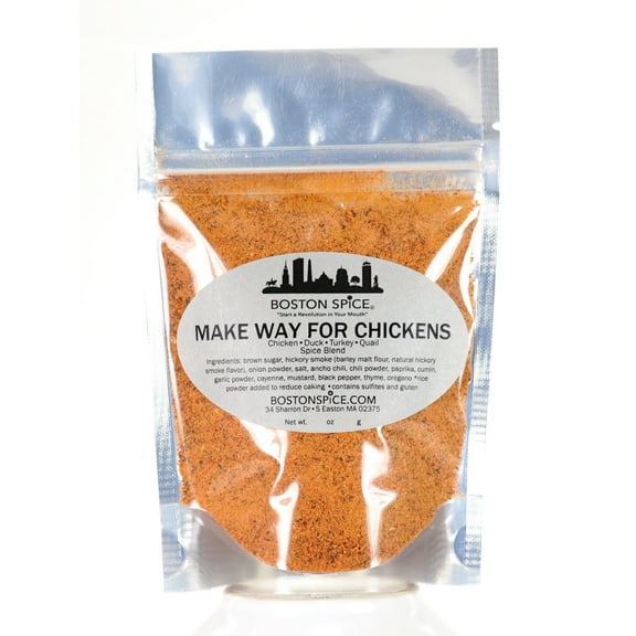 Boston Spice Make Way For Chickens Handmade Gourmet Seasoning Blend Poultry Chicken Duck Turkey Quail Smoked Rub Wings Legs Breasts Smoker Grilling Grilled Barbecue Bake Dry Rubs 1 Cup wt. 5.8oz/166g