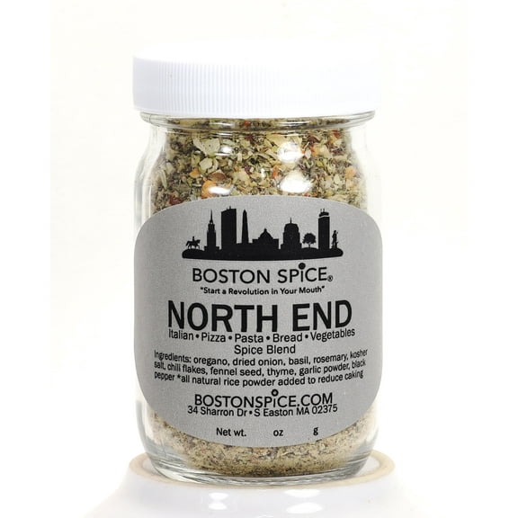 Boston Spice North End Handmade Italian Herb Seasoning Blend for Pizza Pasta Sauce Meatballs Vegetables Bread Dipping Oils Popcorn Dip Spreads Salad Dressing 1/2 Cup Jar 2oz/57g